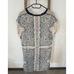 MVAN26 robe beige et bleu maison scotch, T3, DOS