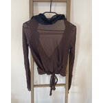 MVAN31 gilet cache coeur marron col noir, saxx, 40, DOs