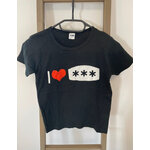 MVAN37 tshirt noir I LOVE, lady, S