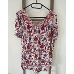 AGAR40 blouse blanc et rouge, Lola Espeleta, DOS