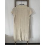 MCAL226 robe pull beige avec manchons, DOS