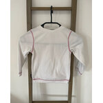 MCAL245 pull blanc et fushia, quechua, 4 ans, DOS