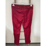MCAL250 pantalon bordeaux avec ceinture fleurie, 42