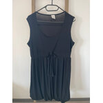 CADD12 robe noire sans manches avec jupe plissee, jacqueline riu, XL