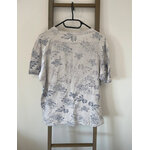 CADD39 tshirt blanc à fleurs bleues, gold sk, DOS