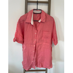CADD72 chemise saumon en lin manches courtes, celio, XXL