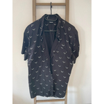 CADD73 chemise noire à tete de mort manches courtes, liberto, XXL