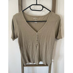JTAN03 Tshirt beige col v, camaieu, L