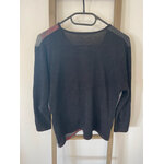 JTAN10 Pull leger noir et rouge, DOS