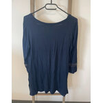 MPER08 robe fine bleu marine, manches longues, DOS