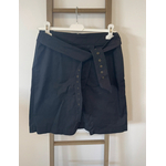MPER09 Jupe courte noire avec ceinture integrée, Trend captain tortue, 40