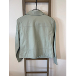 MPER13 veste simili cuir vert deau DOS