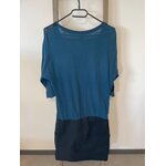 MPER23 robe bleu et noir manches longues, DOS