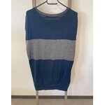 MPER24 robe bleu marine avec fleurs blanches sans manche, trend captain tortue, DOS