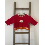 NJAN51 pull rouge et orange, Pick ouic, 6 mois