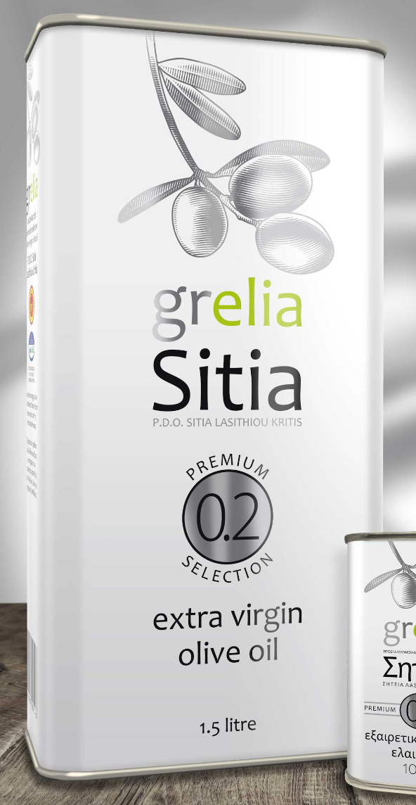 GRELIA Huile d'Olive Vierge Extra Premium IGP Sitia Monovariétale Koronéiki