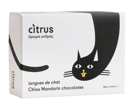 Langues de Chat au Chocolat Noir et Confiture de Mandarine de Chios 188g CITRUS 1