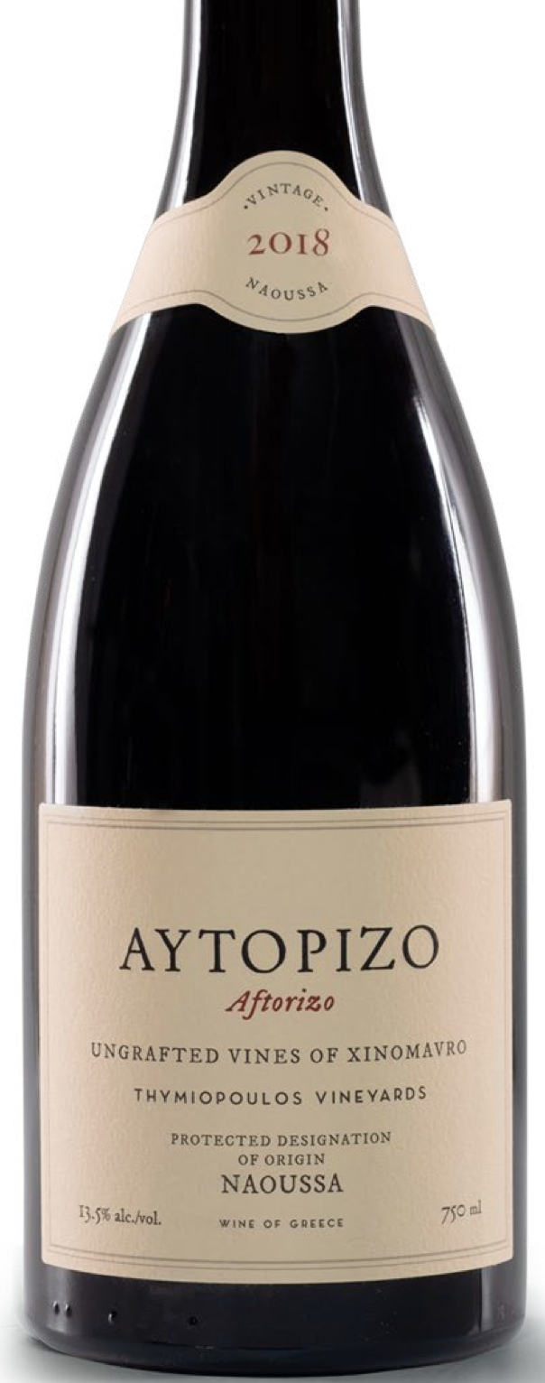 Domaine THYMIOPOULOS AFTORIZO 2019 Vin Rouge Sec AOP NAOUSSA Parcelle Unique Cépage XINOMAVRO 2019