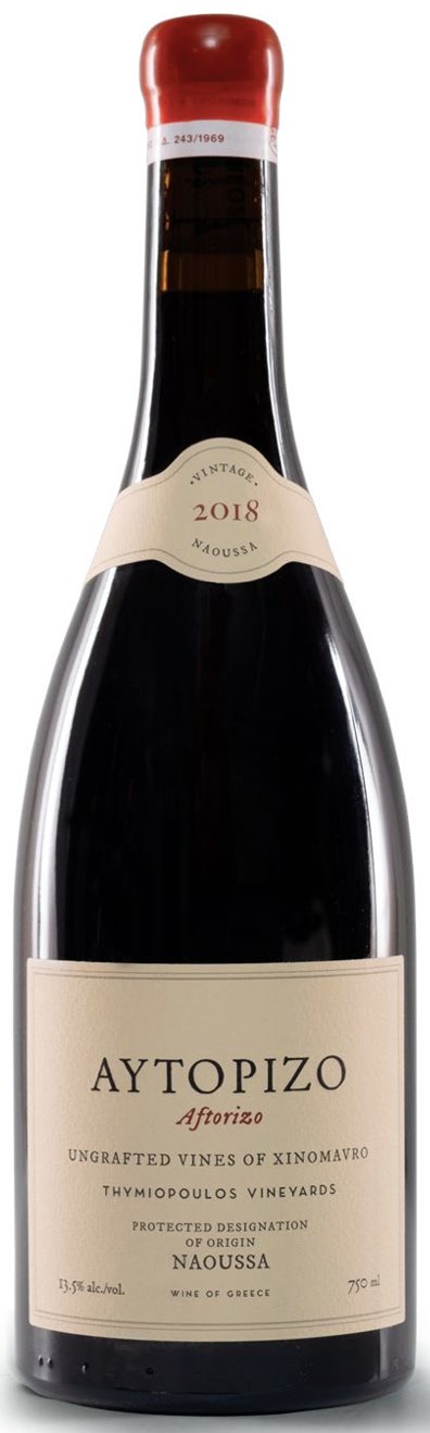 Domaine THYMIOPOULOS AFTORIZO 2019 Vin Rouge Sec AOP NAOUSSA Parcelle Unique Cépage XINOMAVRO 2019 1