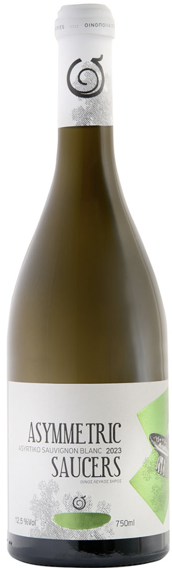Domaine SPYROPOULOS Vin Blanc Sec BIO ASYMMETRIC SAUCERS IGP Macédoine Grèce Cépages ASSYRTIKO et SAUVIGNON BLANC 1