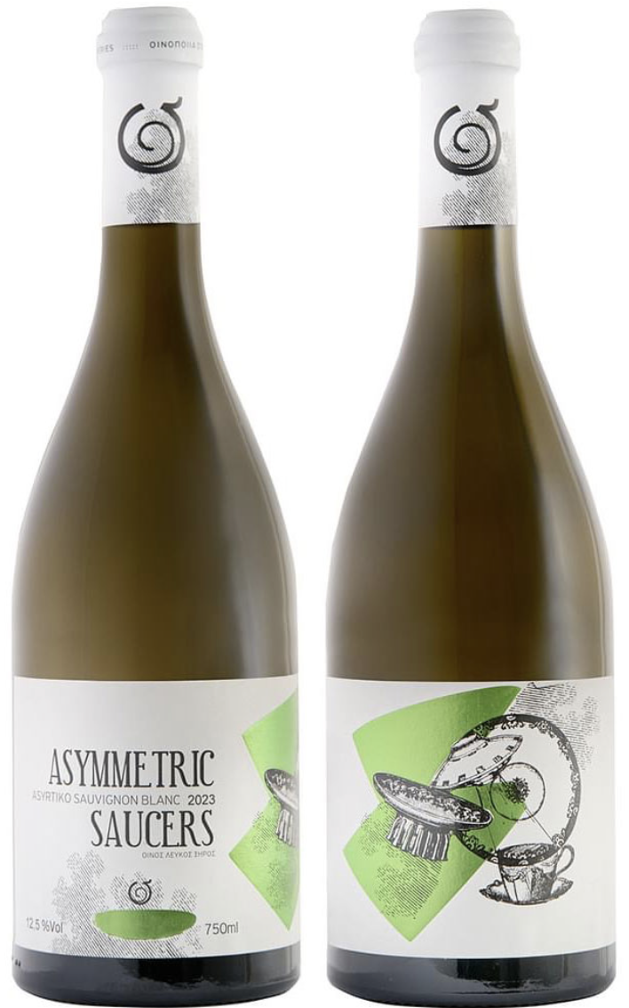 Domaine SPYROPOULOS Vin Blanc Sec BIO ASYMMETRIC SAUCERS IGP Macédoine Grèce Cépages ASSYRTIKO et SAUVIGNON BLANC 3