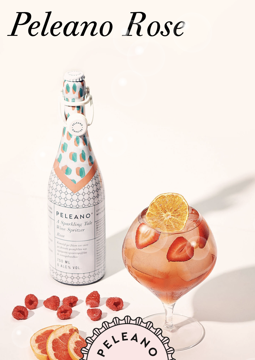 PELEANO ROSE Vin effervescent doux et léger élaboré à partir du monocépage grec Moschofilero aux arômes naturels de Rose à faible teneur en alcool 750ml 1