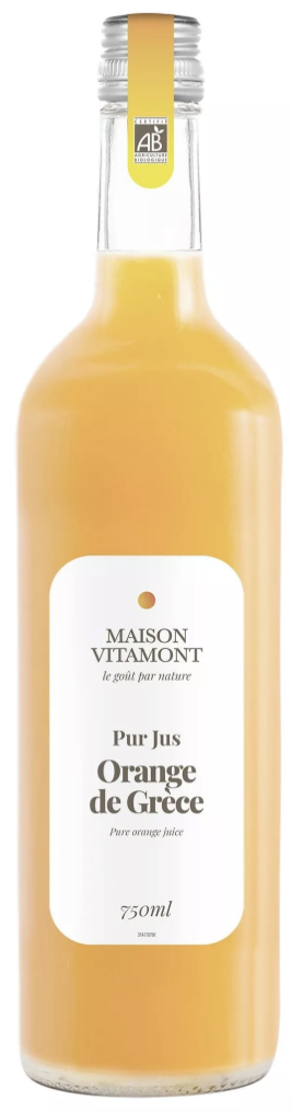 Pur Jus Orange BIO de Grèce Région de Laconie Sparte 75cl 2
