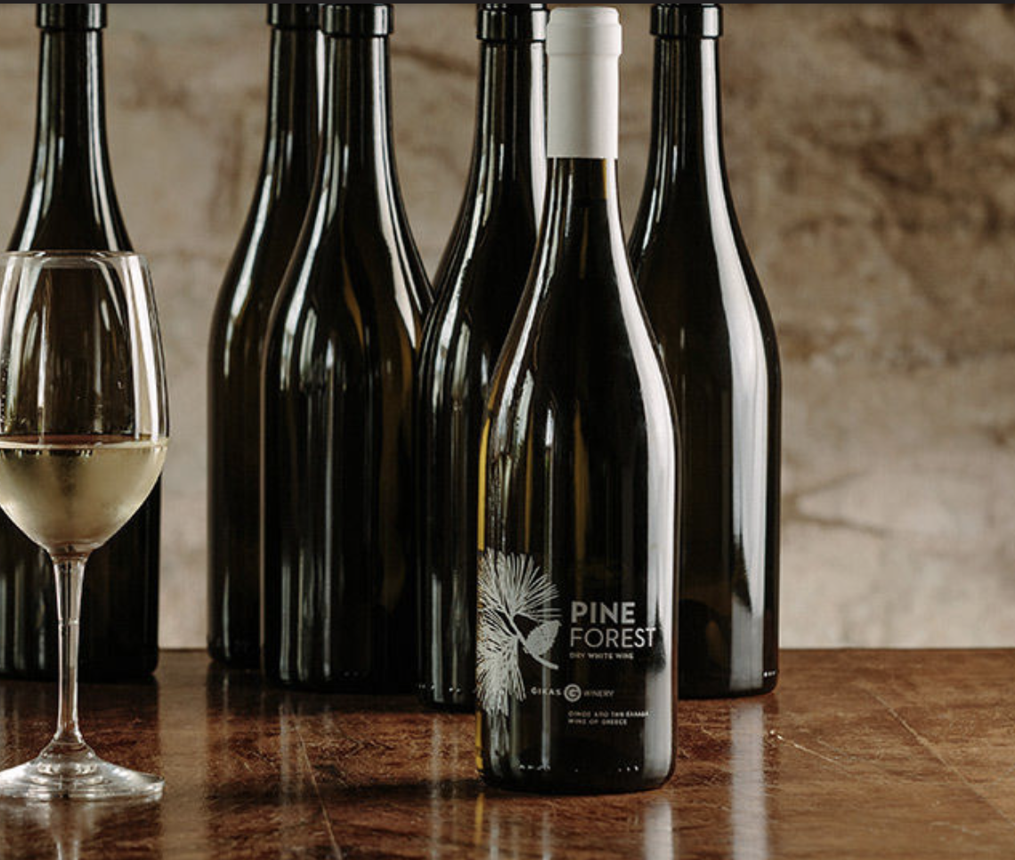 Domaine Gikas Winery Vin Blanc Sec Résiné Pine Forest 2022 IGP Pentes de Kithairon Attique Grèce 2