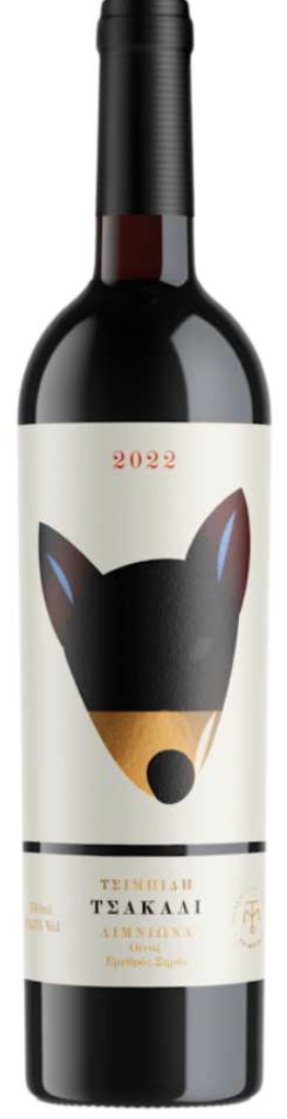 Domaine Monemvasia Tsimbidi Jackal 2024 Vin Rouge Sec Culture Biologique Monocépage Autochtone Rare Limniona Péloponnèse Grèce
