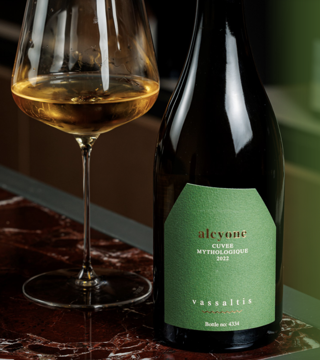 Domaine VASSALTIS Alcyone Cuvée Mythologique 2022 Monocépage Assyrtiko Vin Blanc Sec AOP Île de Santorin Grèce 2