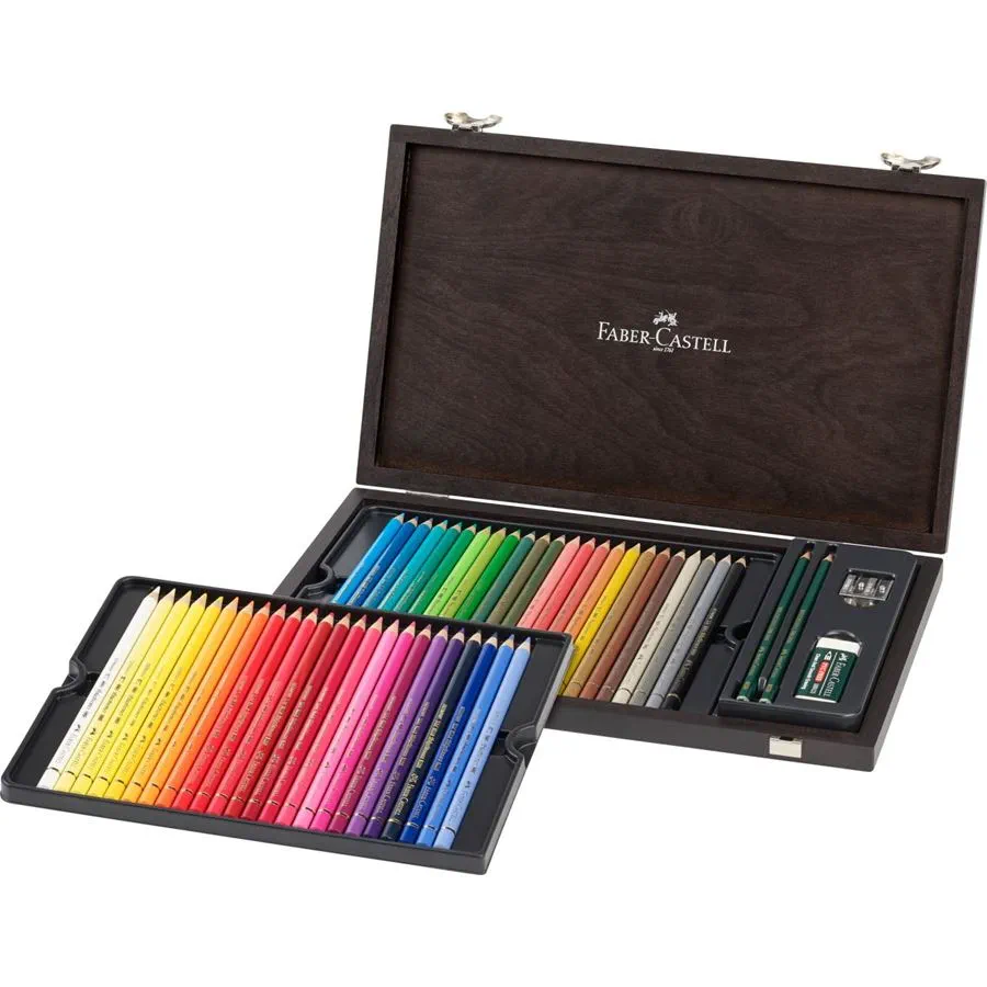 Crayons de couleur Polychromos coffret bois de 48
