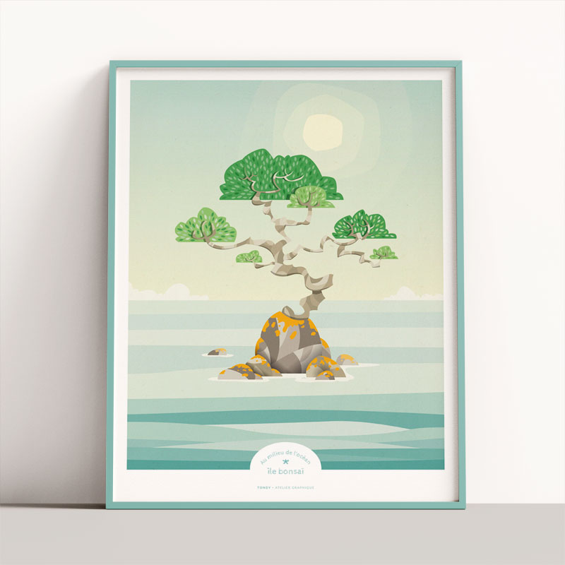 tondy-illustration-lille-affiche-nature-ile-bonsai