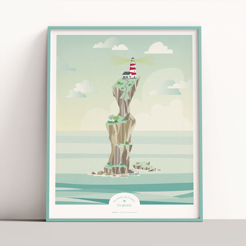 tondy-illustration-lille-affiche-nature-ile-phare