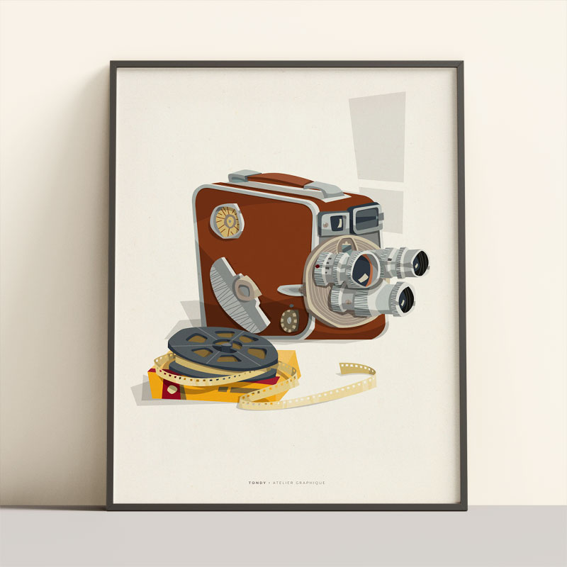 tondy-illustration-lille-affiche-objet-vintage-camera-8mm