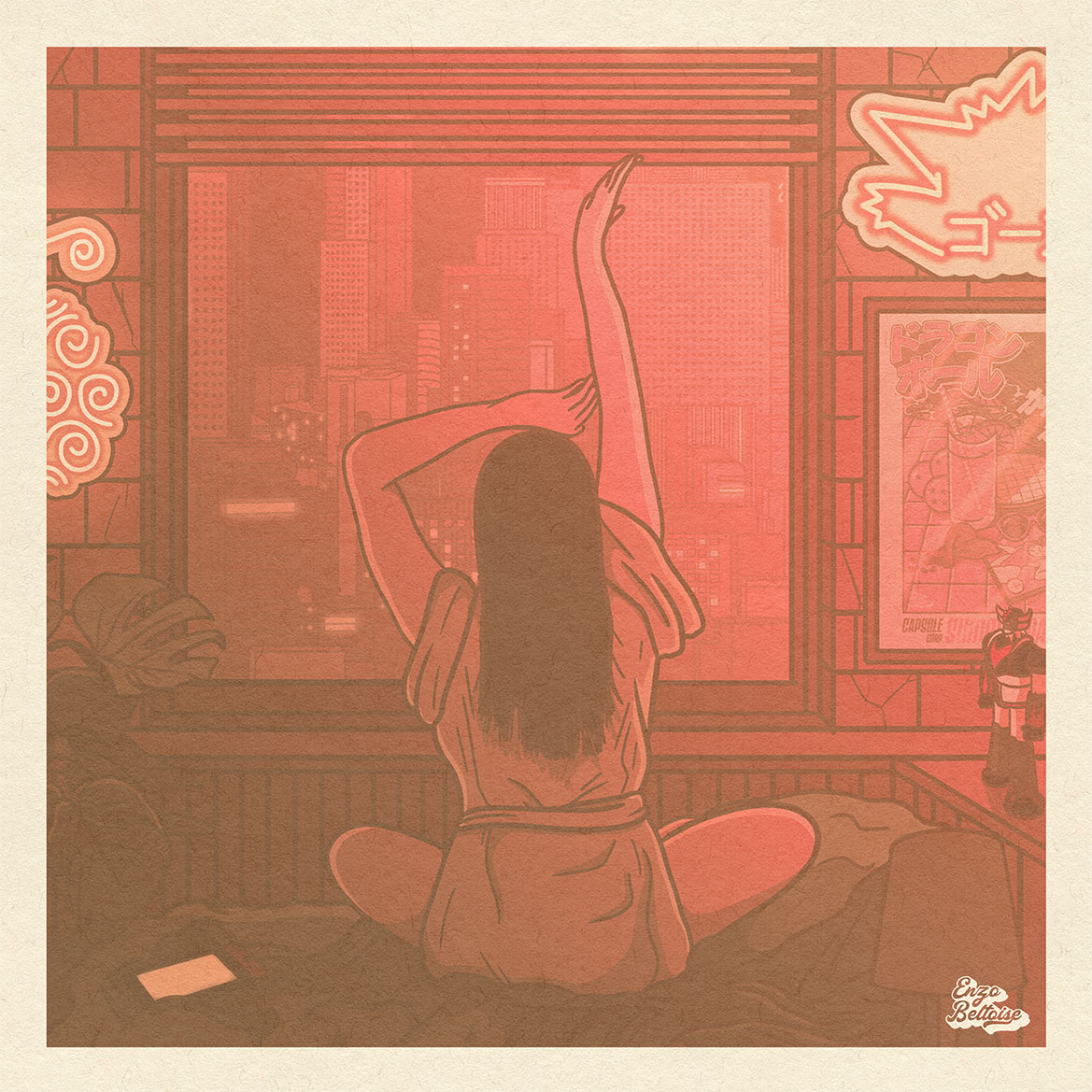 TOKYO GIRL POLAROID 30x30