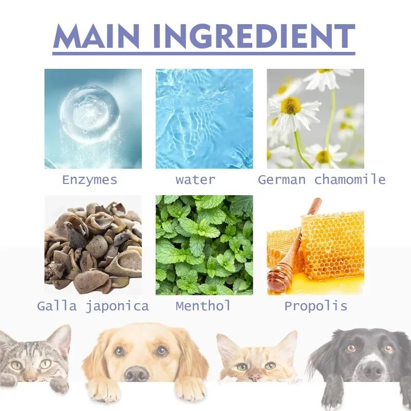 Spray-Dentaire-pour-Animaux-de-Compagnie-Spray-Dentaire-D-pistolet-ant-limine-Temporairement-les-Taches-et