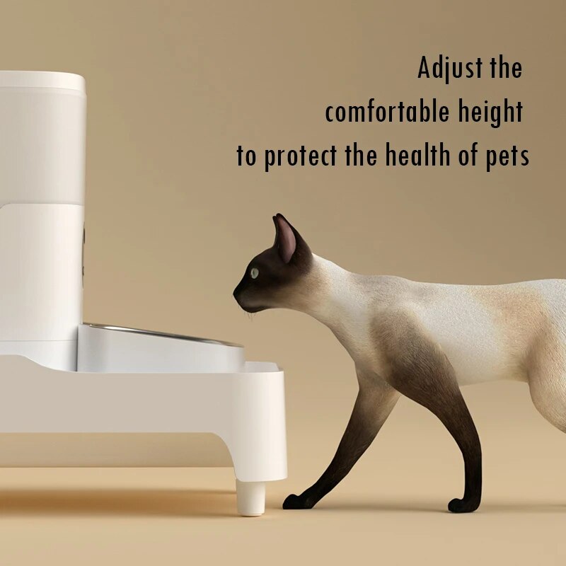 Surrunme-support-d-alimentation-multifonction-pour-animaux-domestiques-hauteur-r-glable-beau-pratique-avec-tiroir-mobile