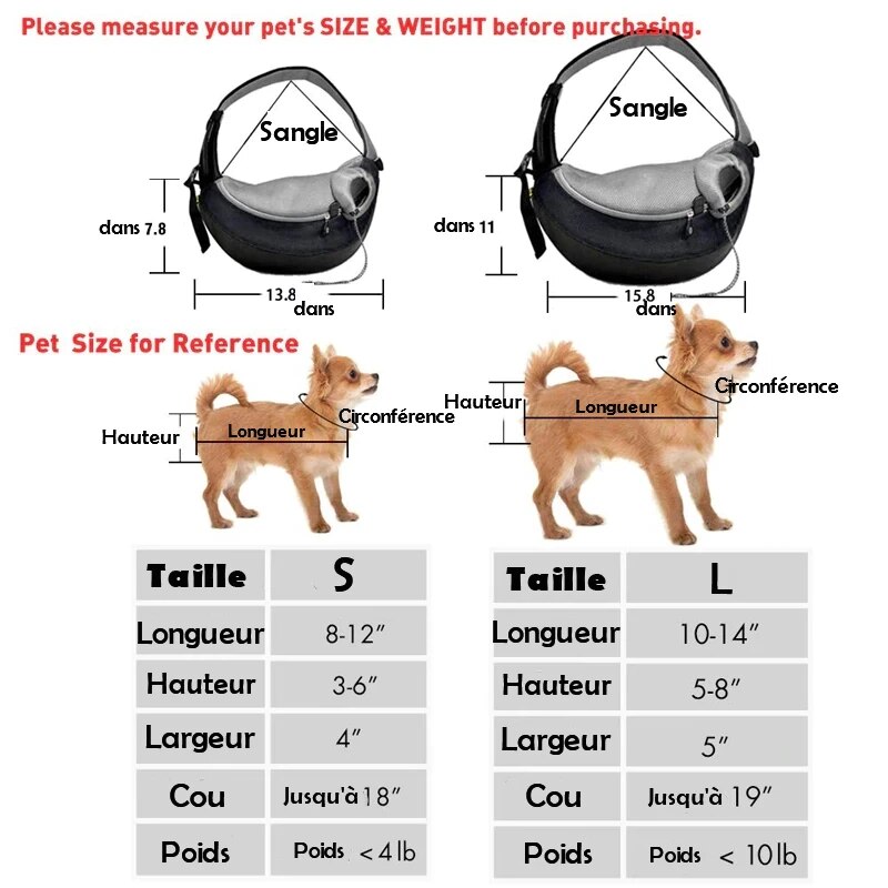 Oxford-sac-bandouli-re-en-maille-pour-chien-sacoche-de-transport-pour-chiot-S-L-voyage