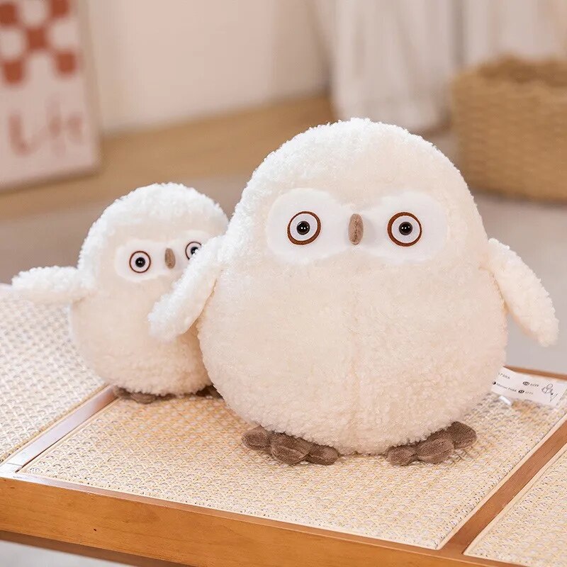 Animal-en-peluche-de-dessin-anim-pour-enfants-th-tre-blanc-oiseau-rond-mignon-beurre-en