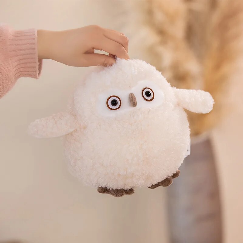 Animal-en-peluche-de-dessin-anim-pour-enfants-th-tre-blanc-oiseau-rond-mignon-beurre-en