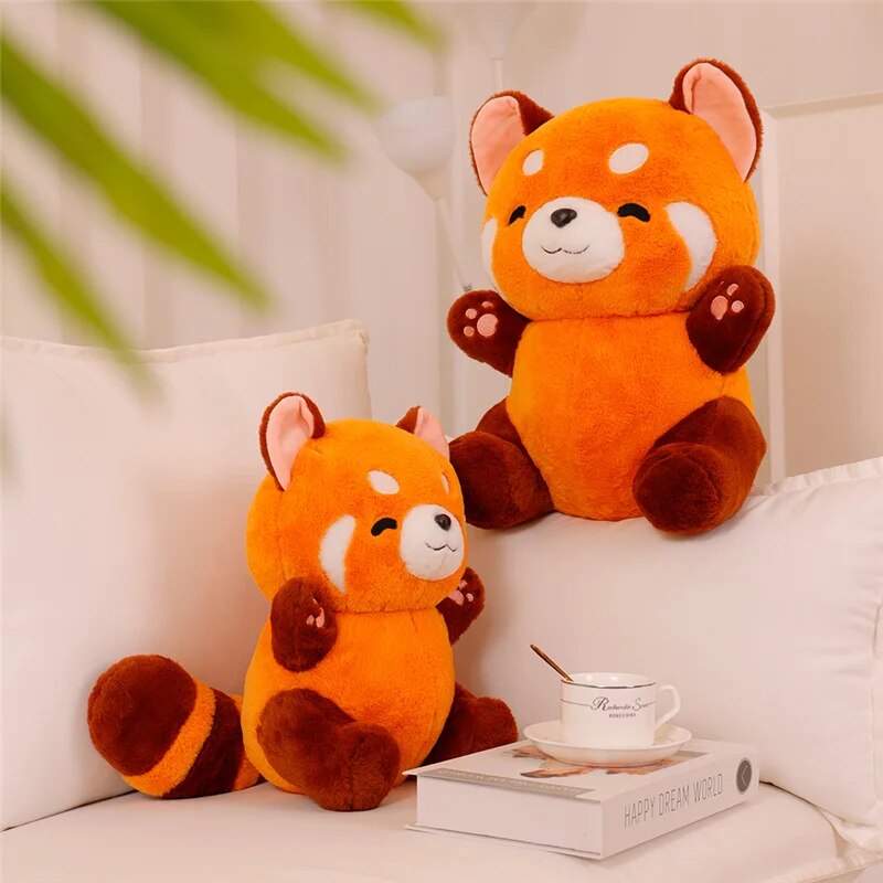 Peluche-Anime-Figure-Butter-Turned-Red-KrasnoPlushie-Butter-Fluffy-Hair-Red-Raccoon-Animals-HDPThrow-Pillow-for