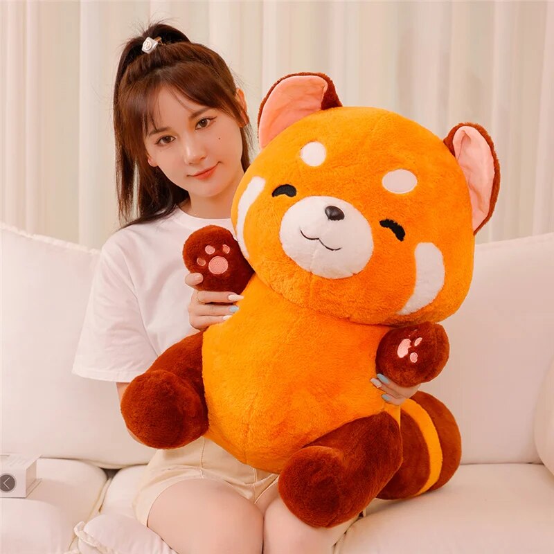 Peluche-Anime-Figure-Butter-Turned-Red-KrasnoPlushie-Butter-Fluffy-Hair-Red-Raccoon-Animals-HDPThrow-Pillow-for