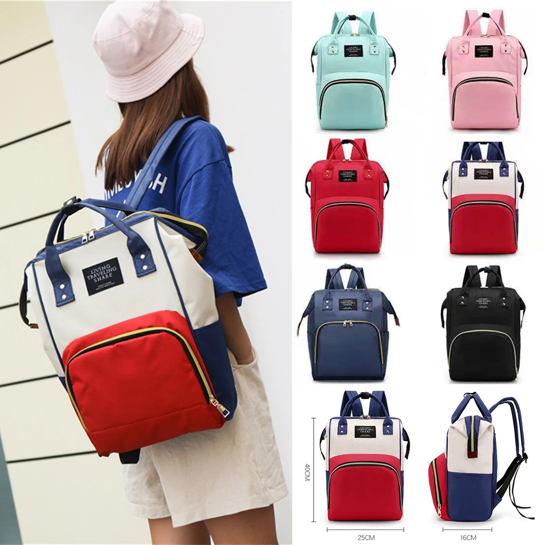 Sac-maman-Simple-l-gant-l-ger-Double-paule-multifonctionnel-grande-capacit-Bac-pour-maman-et