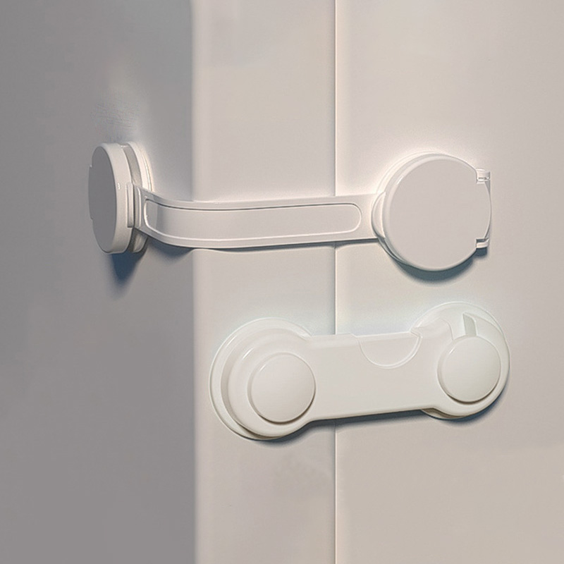 Verrou-de-s-curit-multifonctions-5-pi-ces-lot-pour-armoire-tiroir-toilettes-maison-blanc-serrure