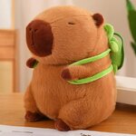 Animal-en-peluche-Capybara-enti-rement-rempli-avec-tortue-jouets-de-sac-dos-de-tortue-oreiller