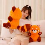 Peluche-Anime-Figure-Butter-Turned-Red-KrasnoPlushie-Butter-Fluffy-Hair-Red-Raccoon-Animals-HDPThrow-Pillow-for