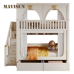 Lits-de-Haute-Qualit-pour-Enfants-Superpos-Ch-teau-Blanc-Moderne-et-Cr-atif-Mobilier-de