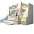 Lit-superpos-en-bois-color-pour-gar-ons-meubles-pour-enfants-avec-glissi-re