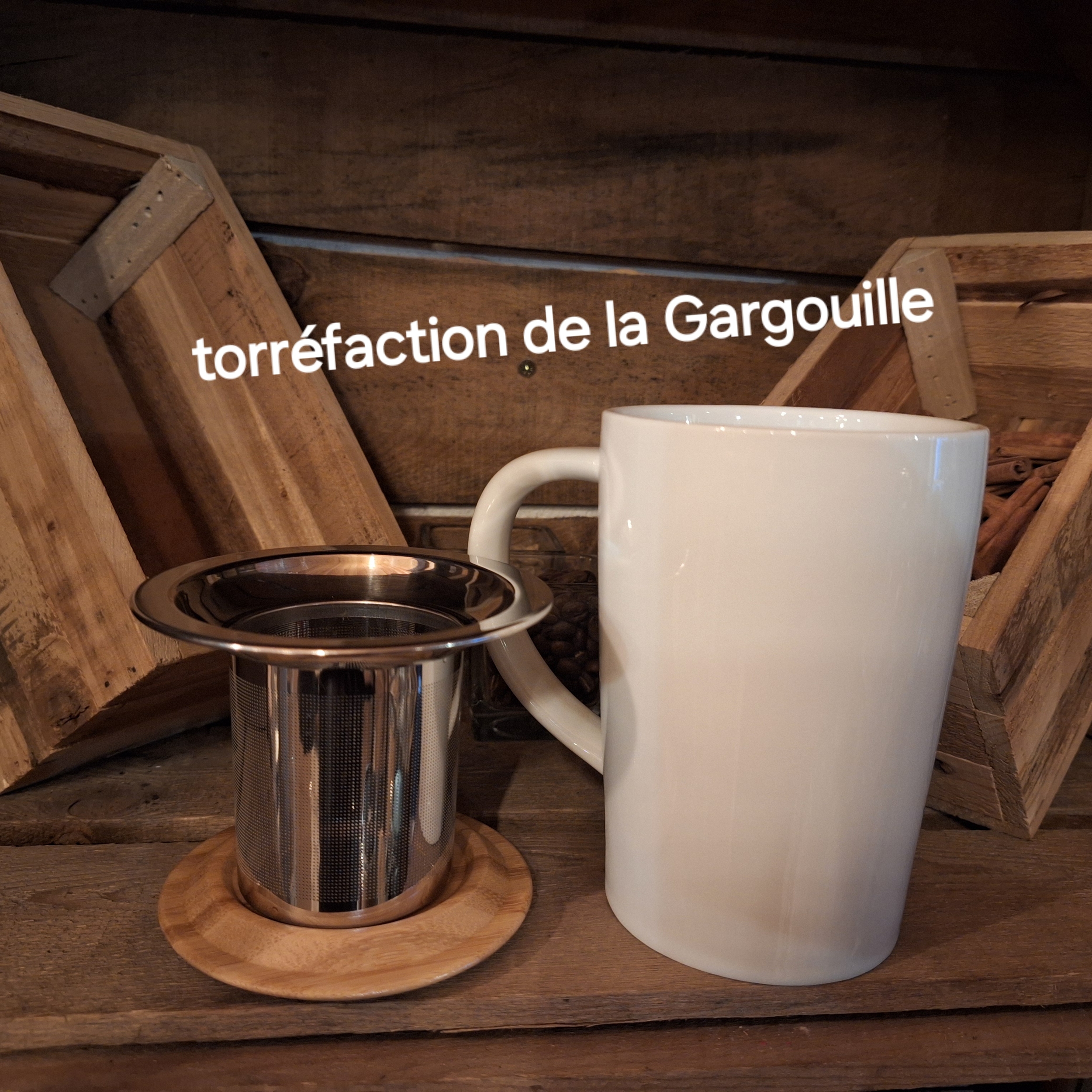 Tisanière Bambou Blanche - Filtre Inox - 40cl