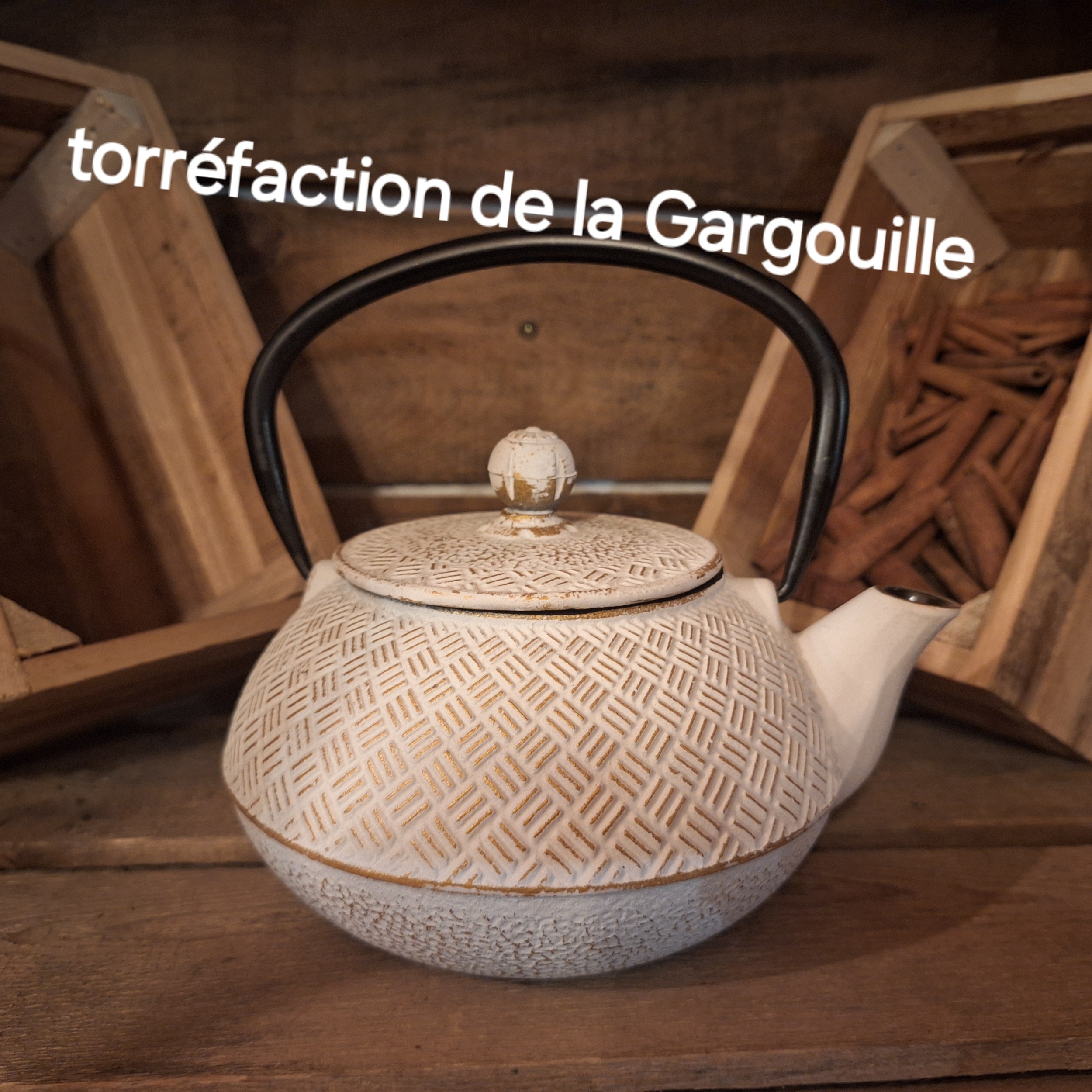 Théière Fonte Blanc  0.8l